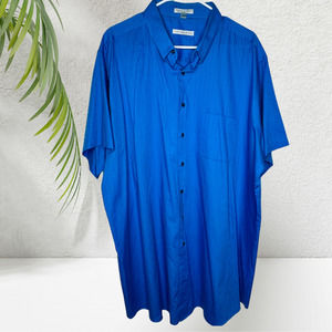Geoffrey Beene Mens Short Sleeve Button Shirt Tall